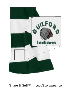 Rugby Striped Knit Scarf Design Zoom